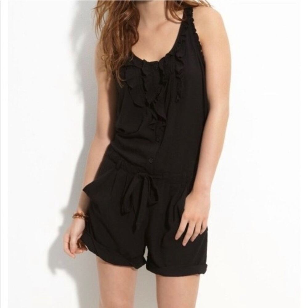 Jolt Romper Black‎ Racerback Ruffle Size Medium
